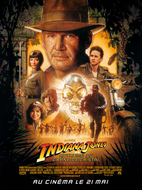 Affiche film Indiana Jones Crâne de cristal